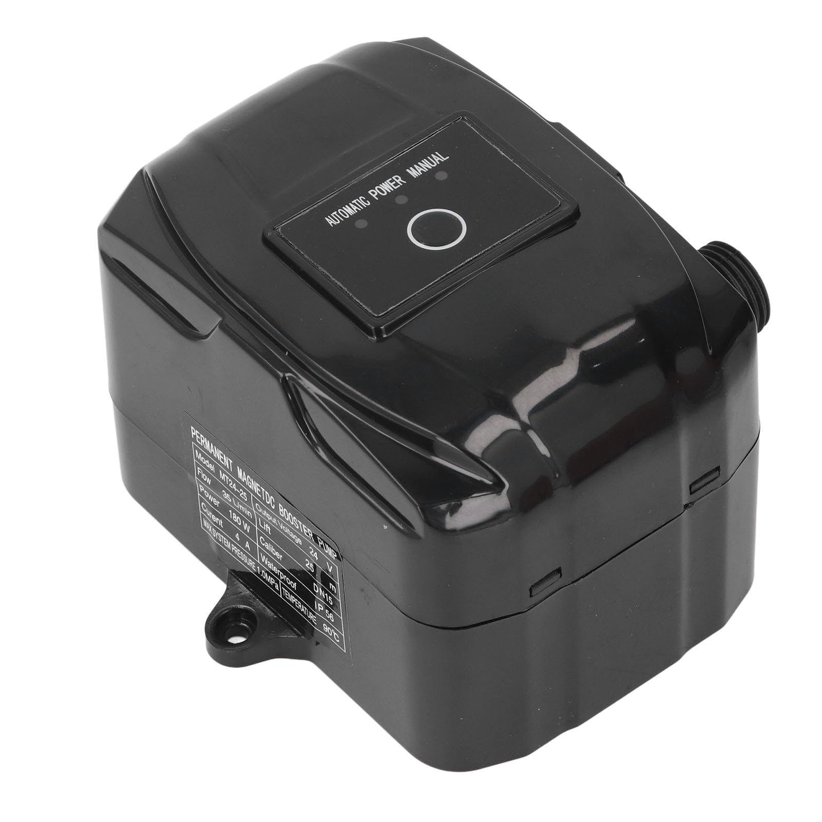 FTVOGUE Pompa Booster Pressione Acqua Tubo da Giardino 180W 35L/min 25m Motore a Magnete Permanente Sollevamento Automatico Manuale Integrato con Basso Rumore IP56 Impermeabile per