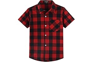 Boys Red and Black Plaid Shirt: Classic Style with a Modern Twist