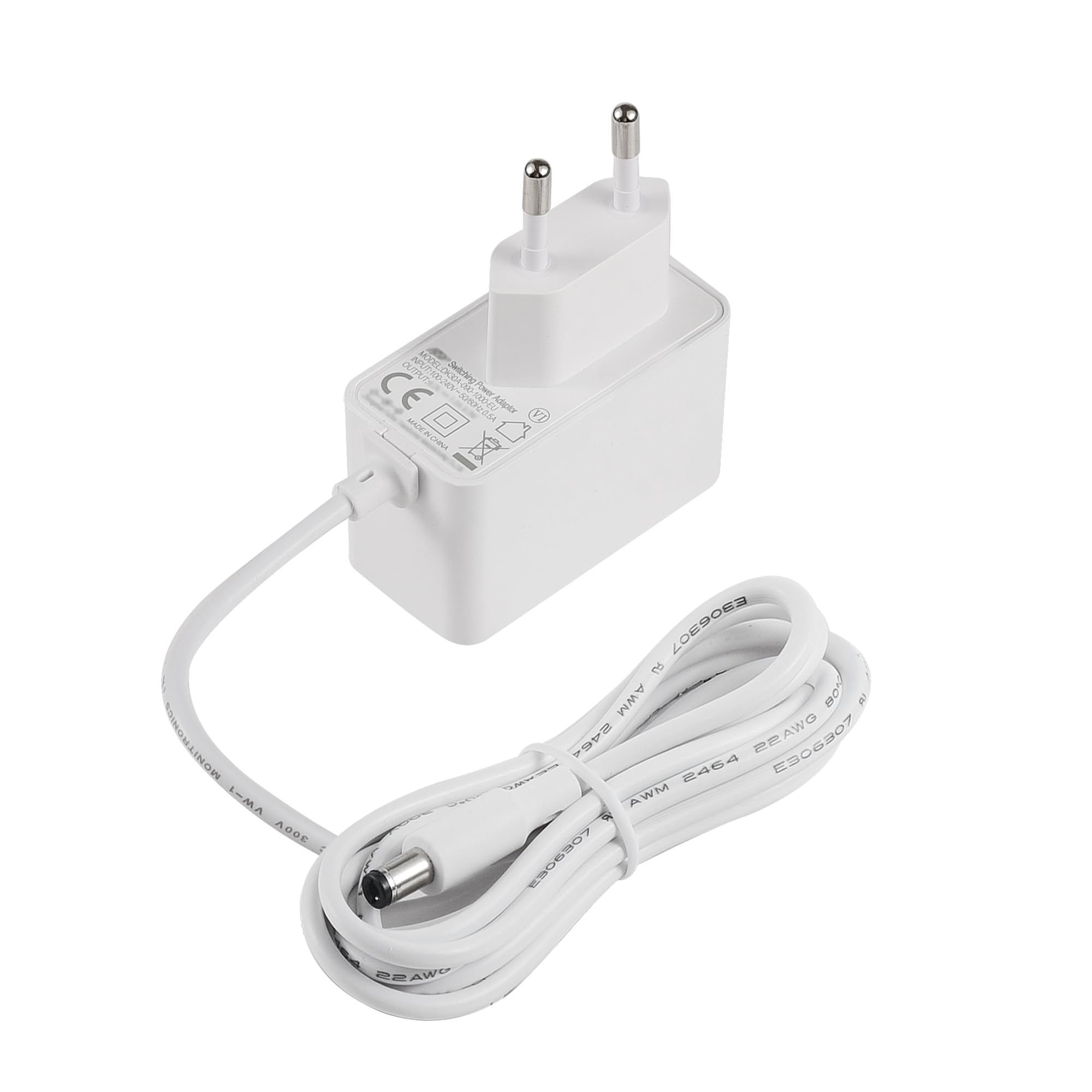 TONTON Ładowarka 9V 1A do TP-Link Tapo C200 C210 C100 WLAN IP C310 Outdoor WLAN, C320WS, TC60, TC70, bardzo długi kabel 3 m, biała