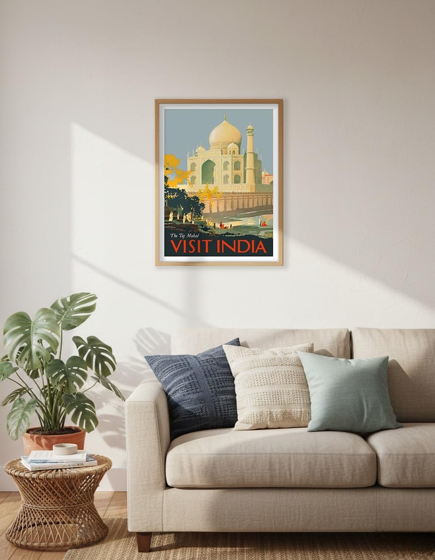 Amazon.com: Visit India - Taj Mahal - Agra India - Vintage Travel