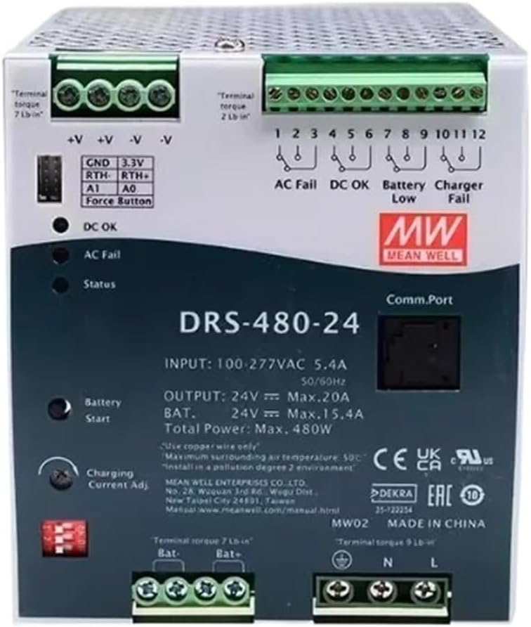 DRS-480-24 480W All-in-One Intelligent Security Power DRS-480 24V 15.4A