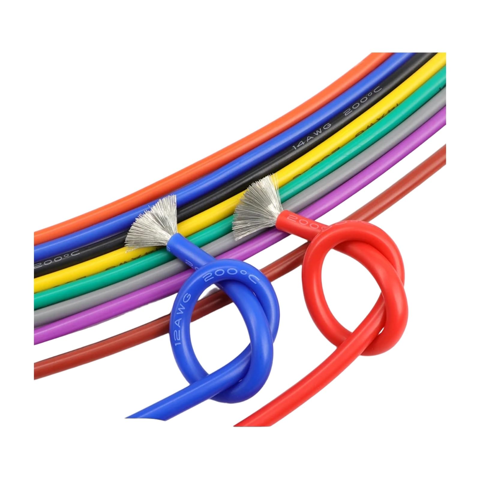 5 ~ 50 m elastyczny przewód 16/18/20/22/24/26/28/30 AWG (pomarańczowy; 10 metrów; 22 AWG)