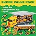 JOYIN 19 in 1 Die-cast Construction Toy Truck with Little Figures, Mini Construction Vehicles in Big Carrier Truck, Patrol Rescue Helicopter for Boys 3-9 Years Old, Kids Value Birthday Easter Gifts