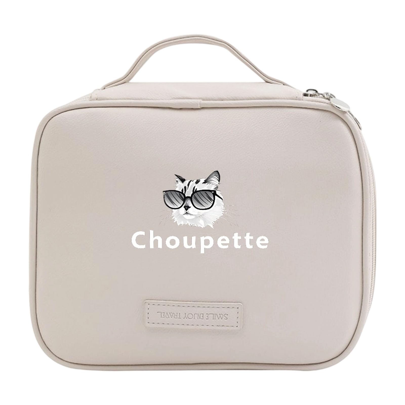 Xjdzineq Large Capacity Travel Makeup Bag Premium PU Construction Spill Interior Dividers Cosmetic Storage Solution PU Leather Makeup Bag
