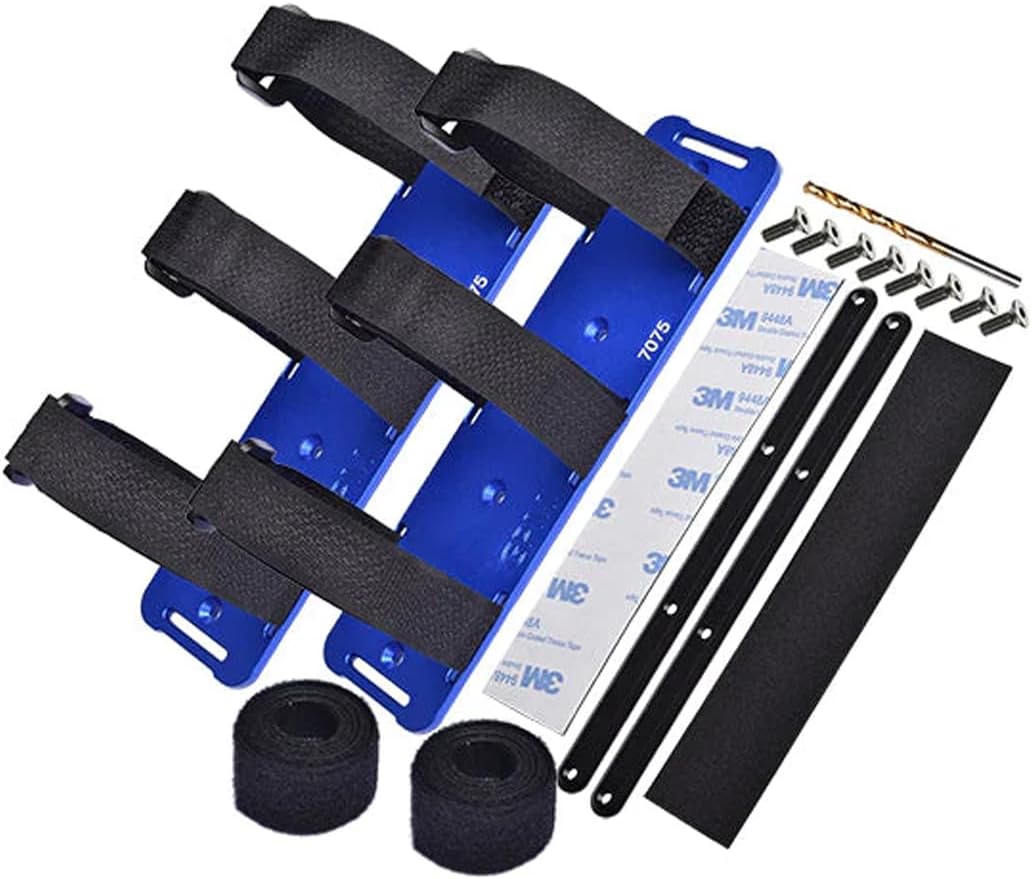 GPM Upgrades Aluminum 7075-T6 Battery Hold-Down Set for 1/6 4WD XRT 8S（78086-4） RC Car (Blue)