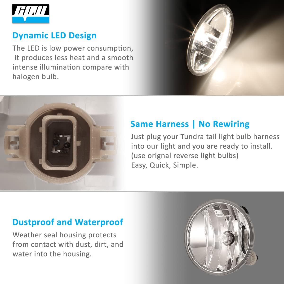 CPW Fog Lights Compatible with [Chevrolet Avalanche Camaro Colorado Silverado Suburban Tahoe] [GMC Acadia Canyon Sierra Yukon] [Pontiac G6 G8] Driving Fog Lights