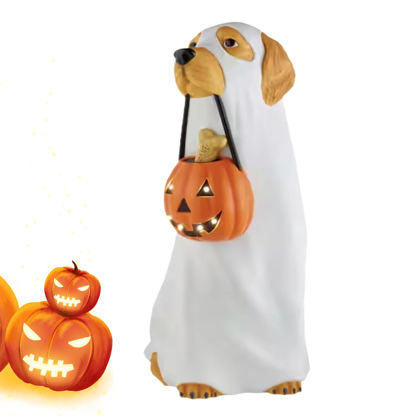 Lanterne statue fantôme pour chien d'Halloween, cadeau amusant de bureau