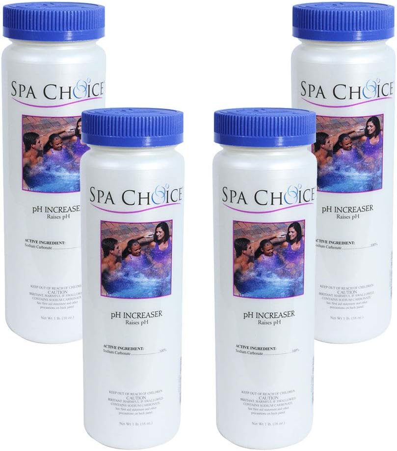 SpaChoice 1-Pound 6-Pack Premium pH Increaser for Hot Tub, 100% Sodium Carbonate, Made in USA