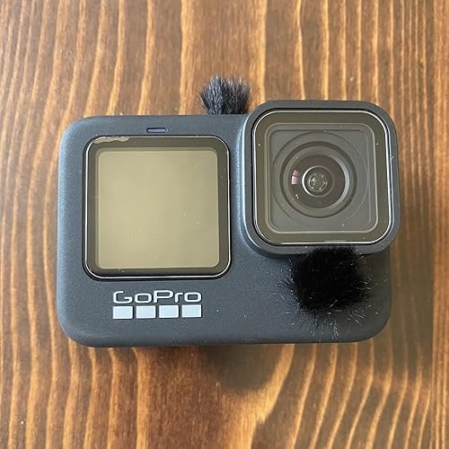 Micrófono de cámara para Go Pro Hero 9 10 Dead Cat Windscreen Micrófono Cover para Series Of Go Pro Hero (negro)