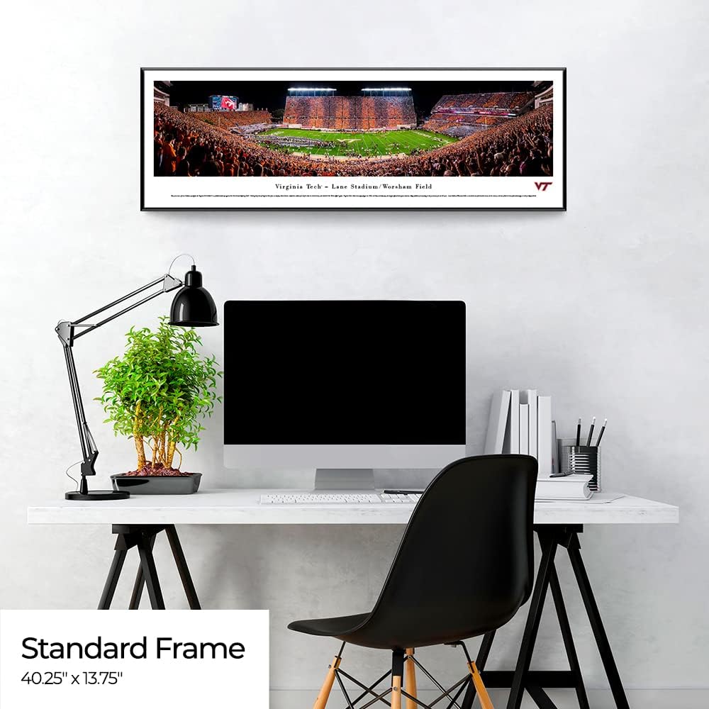 Virginia Tech Football, Stripe - College Posters, Framed Pictures and Wall Decor by Blakeway Panoramas