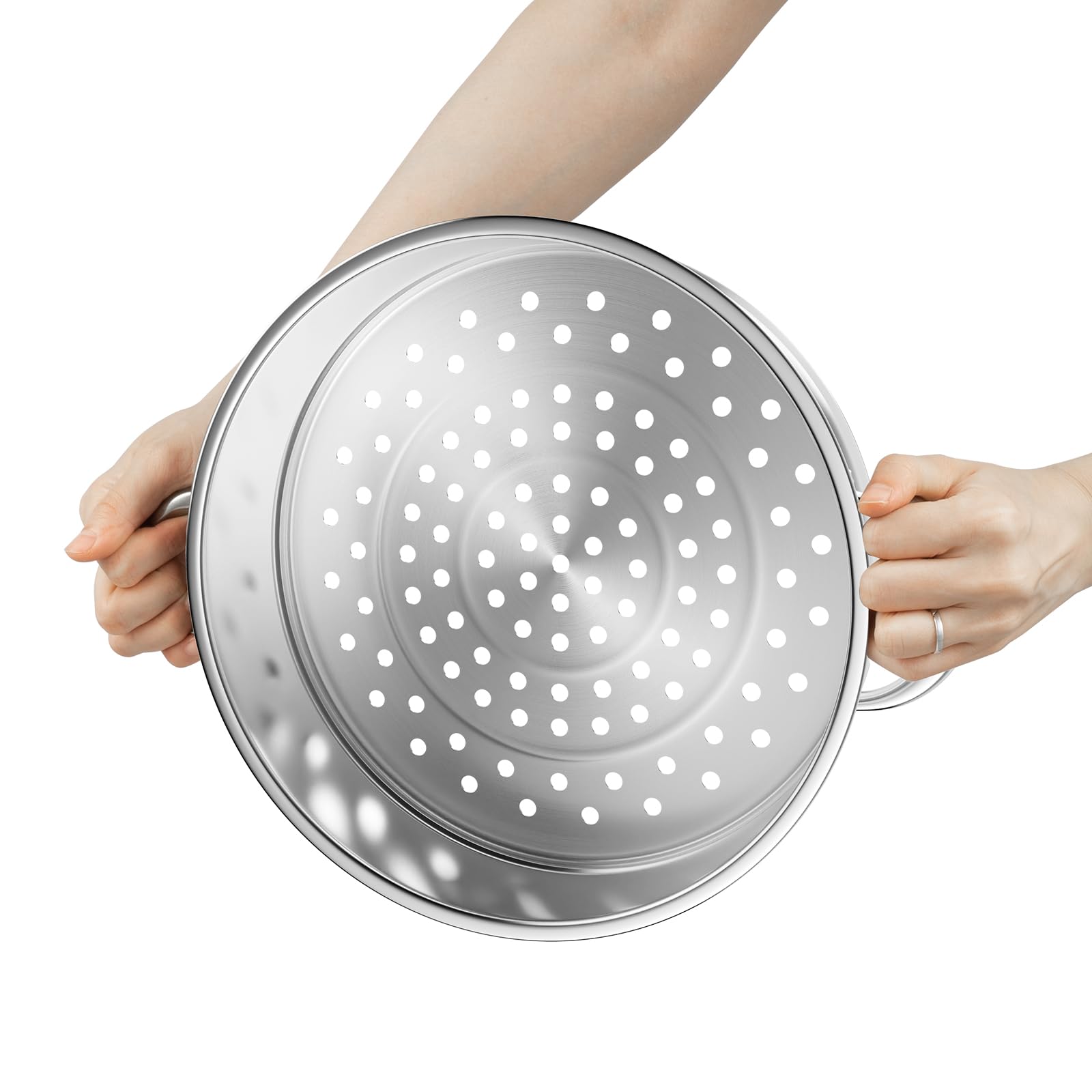28cm Olla Vaporera de Acero Inoxidable con Tapa de Cristal, Cesta de Vapor Vaporera Olla para Sopa para Alimentos Apta para Cocinas de Inducción y Halógenas (5 Niveles)
