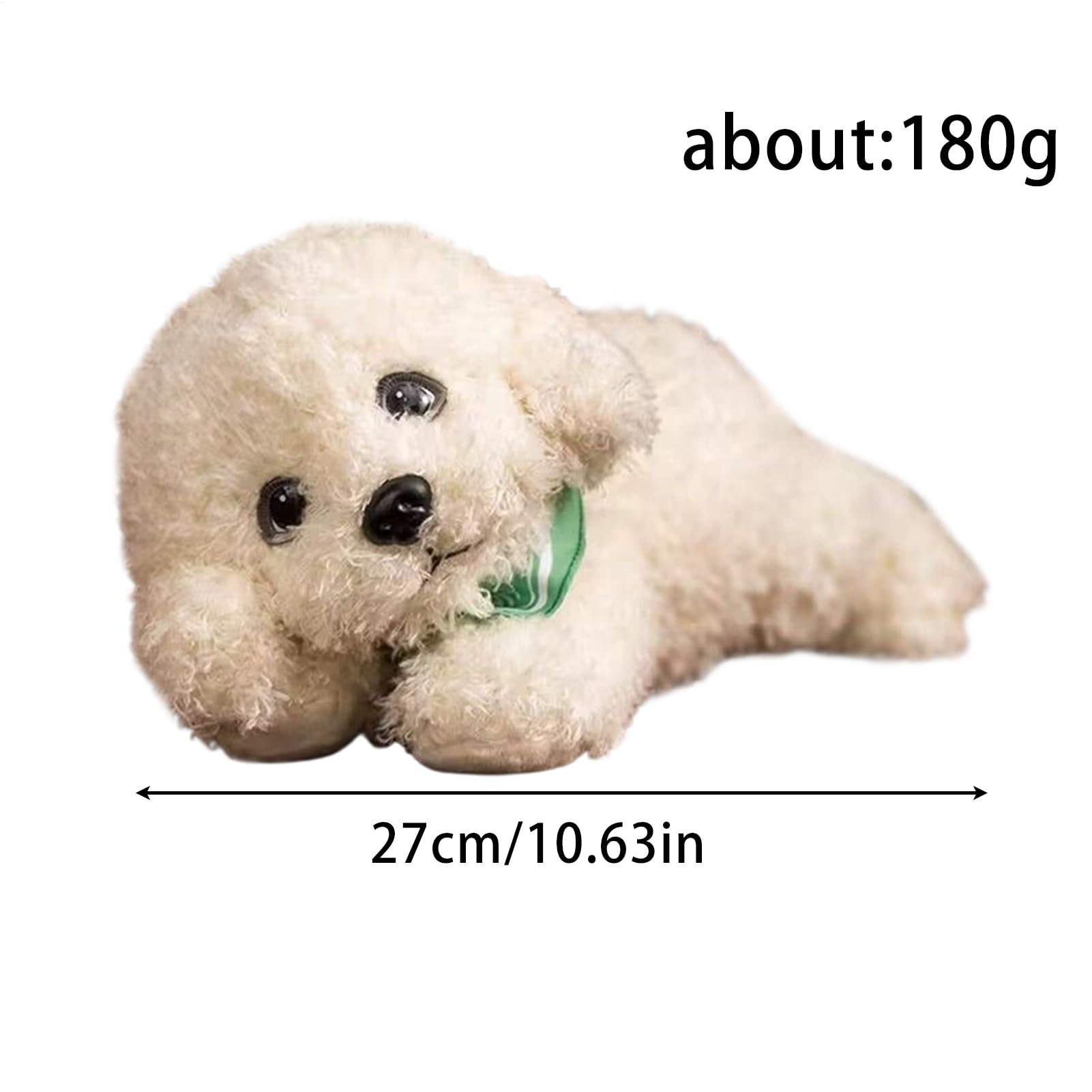 Peluche realistico per cani: morbido barboncino fatto a mano, comodo compagno di sonno | Ideale per bambini, donne e anziani, per un sonno ristoratore, relax e durante il riposino