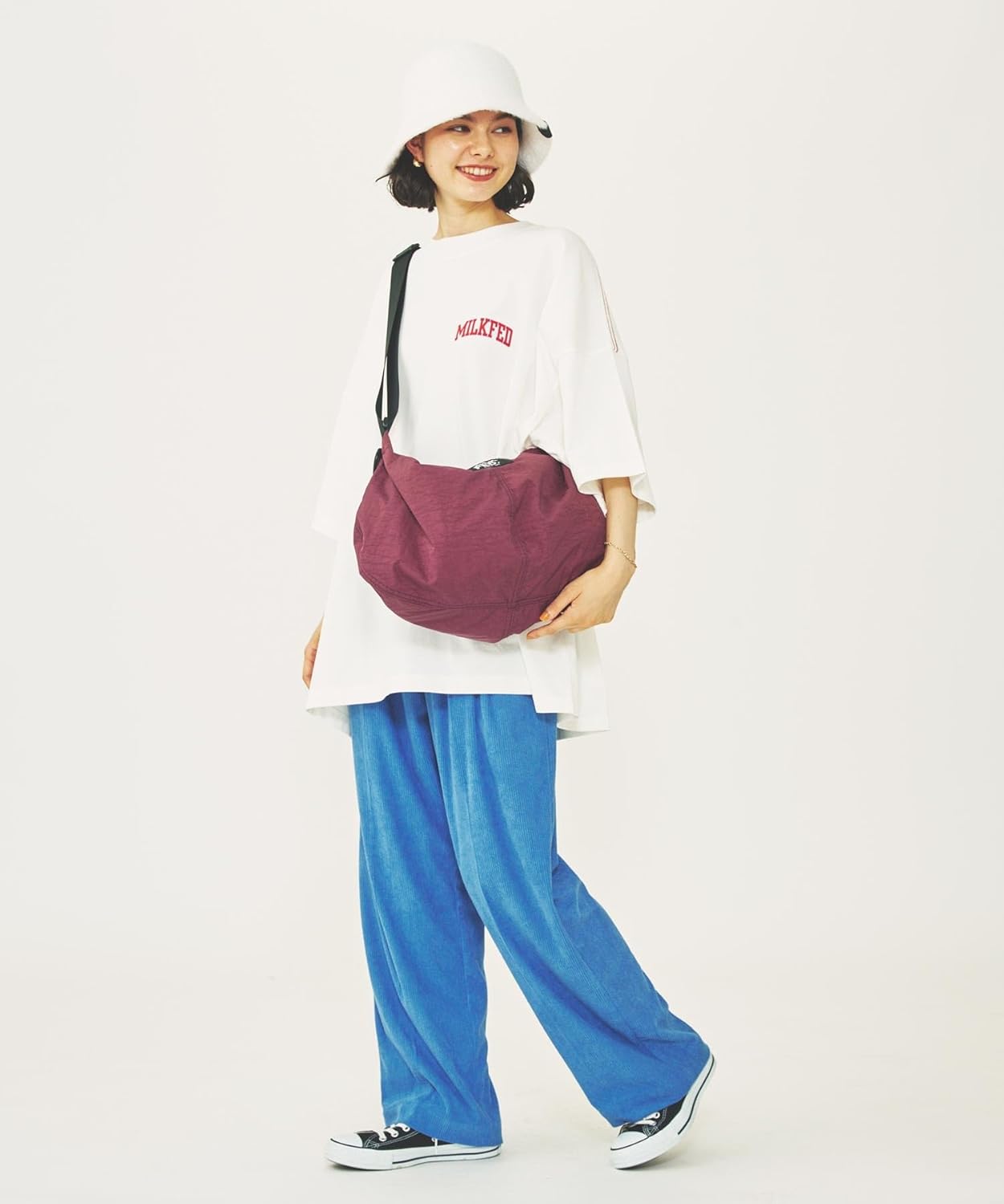 Milkfed HALF MOON SHOULDER BAG Shoulder Bag, red, (BURGUNDY), One Size