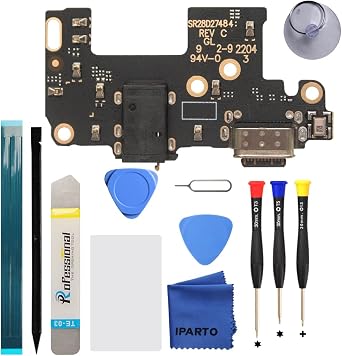 Charging Port Replacement for Motorola Moto G Stylus 5G 2022 Charging Port Replacement Kit for Moto G Stylus 5G 2022 XT2215 USB Flex Dock Connector Replacement with Tools