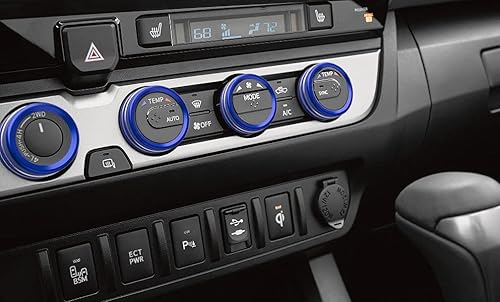 Miniatura 5 de Cubierta de perilla de control de clima para Toyota Tacoma  Billet de aluminio con aire acondicionado ACcalefactor botones de interruptor de control