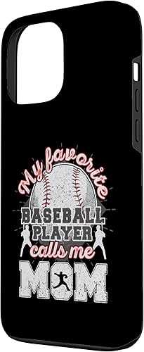 Miniatura 2 de Funda para iPhone 13 Pro Max Baseball Mom Mi jugador de béisbol favorito me llama mamá