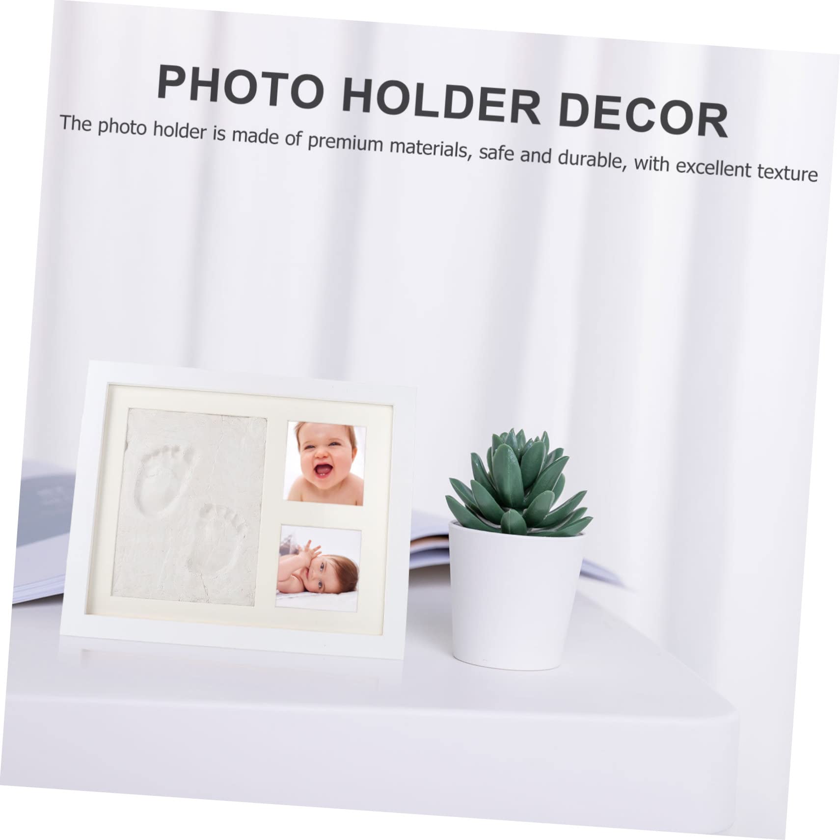 Cornice per Foto Impronte Mani in Legno Tavoletta di Inchiostro, Kit Creativo per Regali Personalizzati per Ragazzo Ragazza