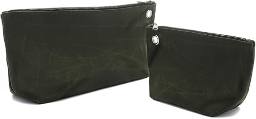 Bolsa de almacenamiento de herramientas de utilidad de 2 piezas, 16 onzas, bolsa de colecciĂłn de artĂculos de lona encerada para hombres y mujeres, Bolsa de almacenamiento de herramientas de utilidad de 2 piezas, 16 onzas, bolsa de colecciĂłn de artĂculos de lona encerada para hombres y mujeres,