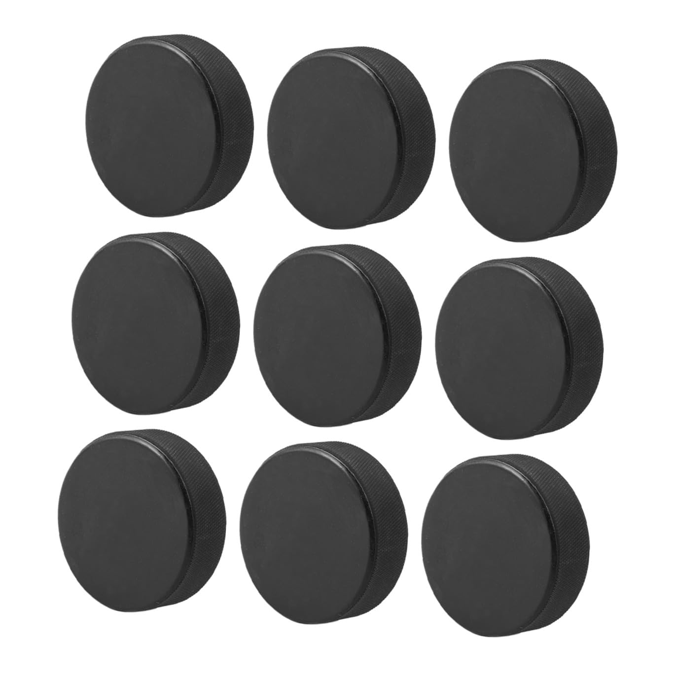9pièces Rondelles De Hockey sur Glace Noires pour Entraînement Et Pratique sur Patinoire