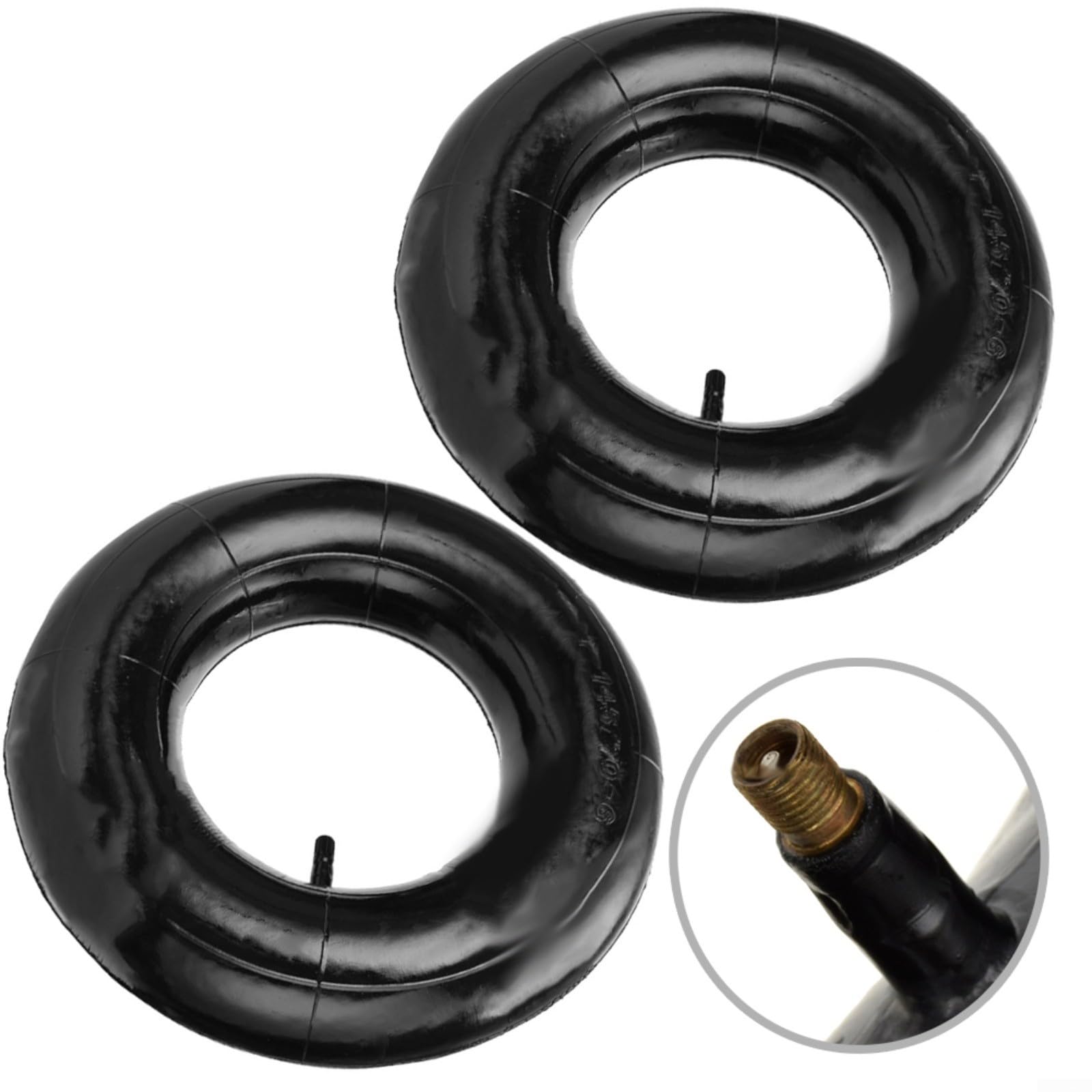 Camera d'aria 13 x 5.00-6 per sporco, go-kart e tosaerba, pneumatico 145/70-6 con valvola dritta TR13 (confezione da 2)