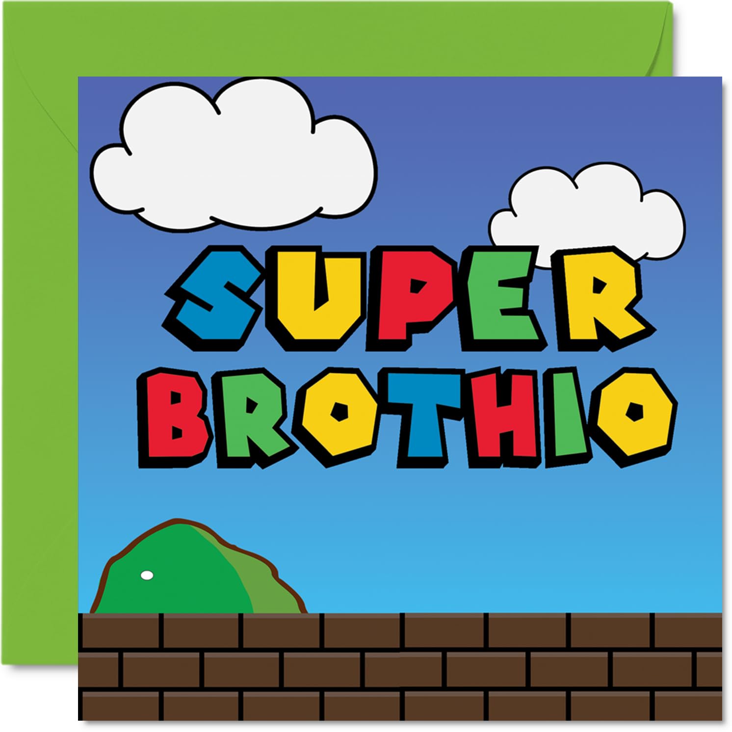 Birthday Cards for Brother - Super Brothio - Funny Happy Birthday Card for Brother from Sister, Sibling Gifts, 145mm Joke Greeting Cards Men Him