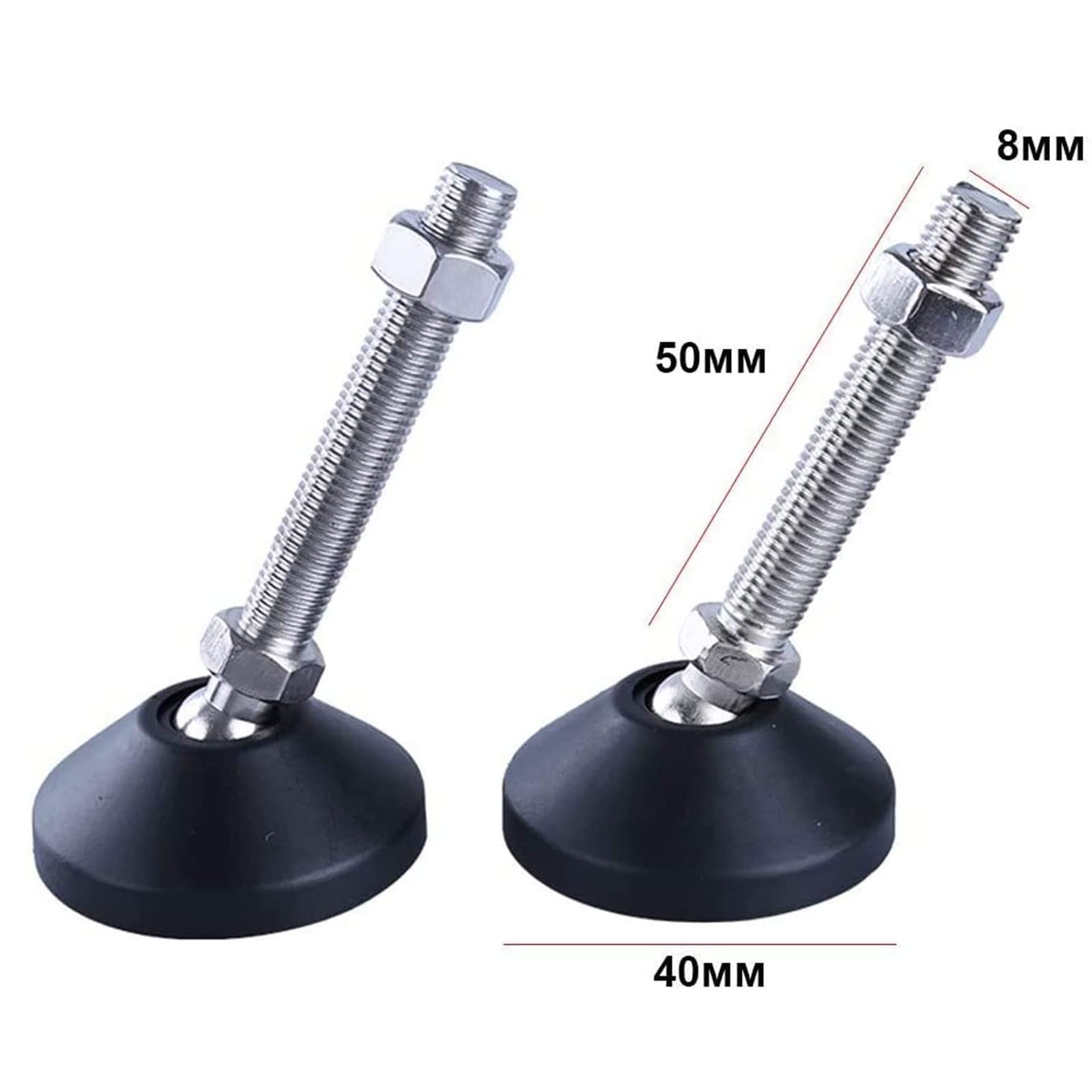 Piedini Regolabili M8 Reclinabili