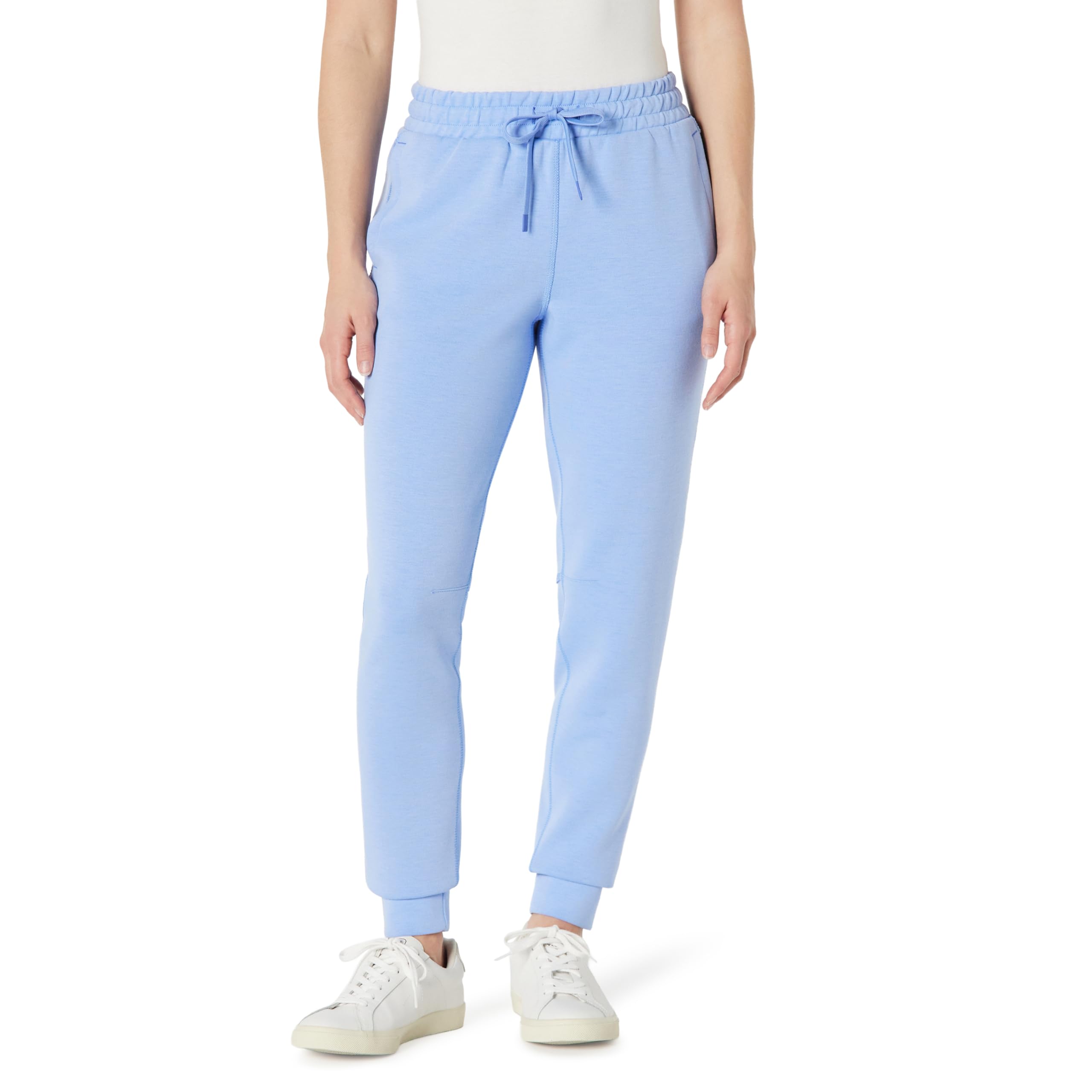 Amazon Essentials Damen Sportliche Relaxed-Fit-Jogginghose, Hoher Bund, Atmungsaktiv, Kornblumenblau, L