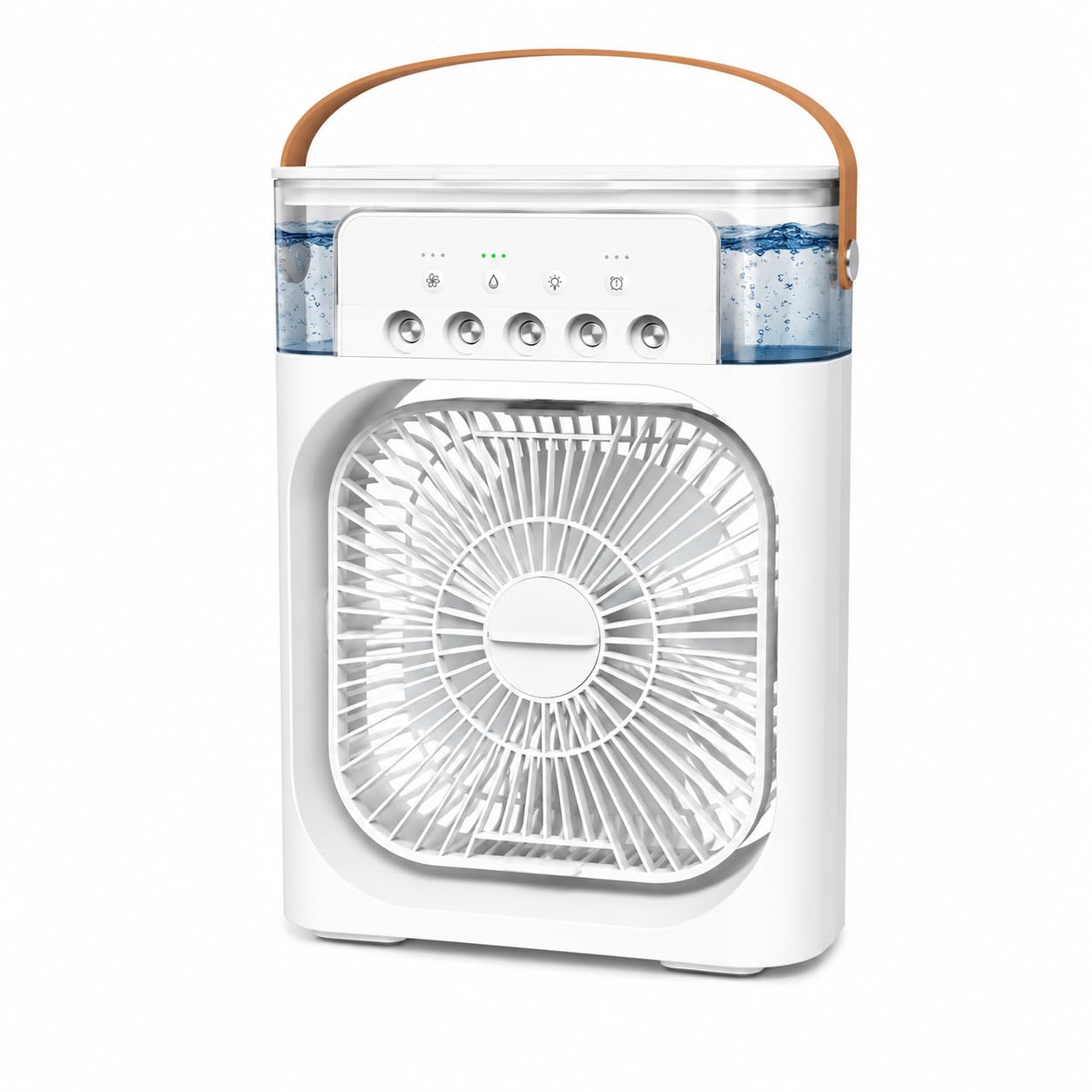 Mini Personal Evaporative Air Cooler Fan with Water Spray | 7-Color LED Night Light, Portable Design, Personal Use, Water Spray Cooling, Compact Size-image-42