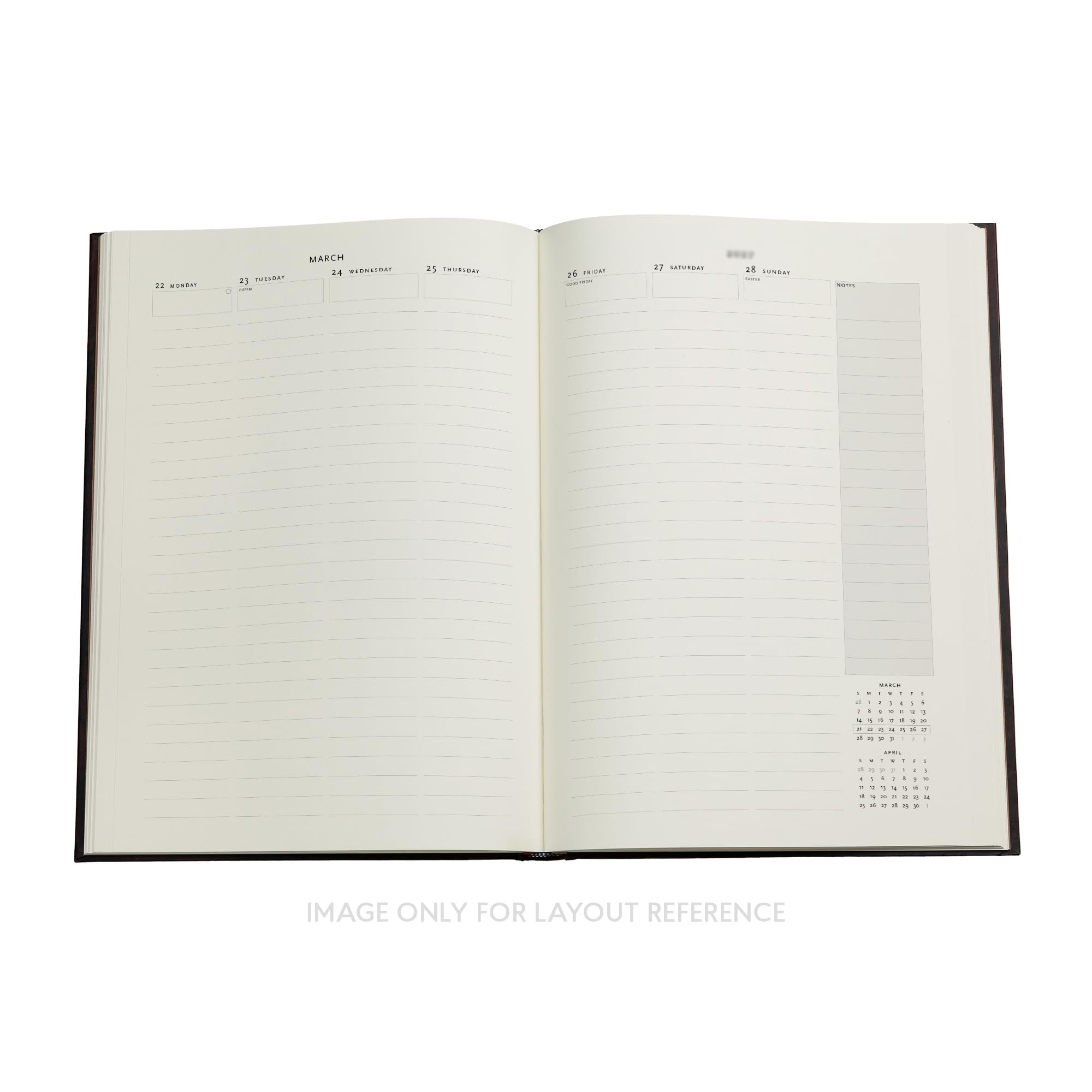 2027 Emerald Flower (Nature’s Grace) Grande 12-Month Hardcover Dayplanner (Elastic Band Closure) Vertical