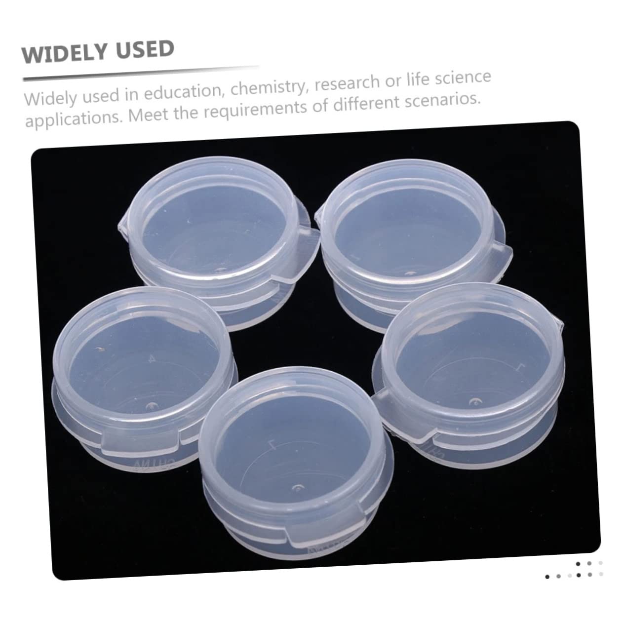 FAVOMOTO 25 Pieces Loan Plastic Sample Jars Sampling Weighing Jar Soil Jar Plastic Sample Bottles Clear Beads Small Round Pages