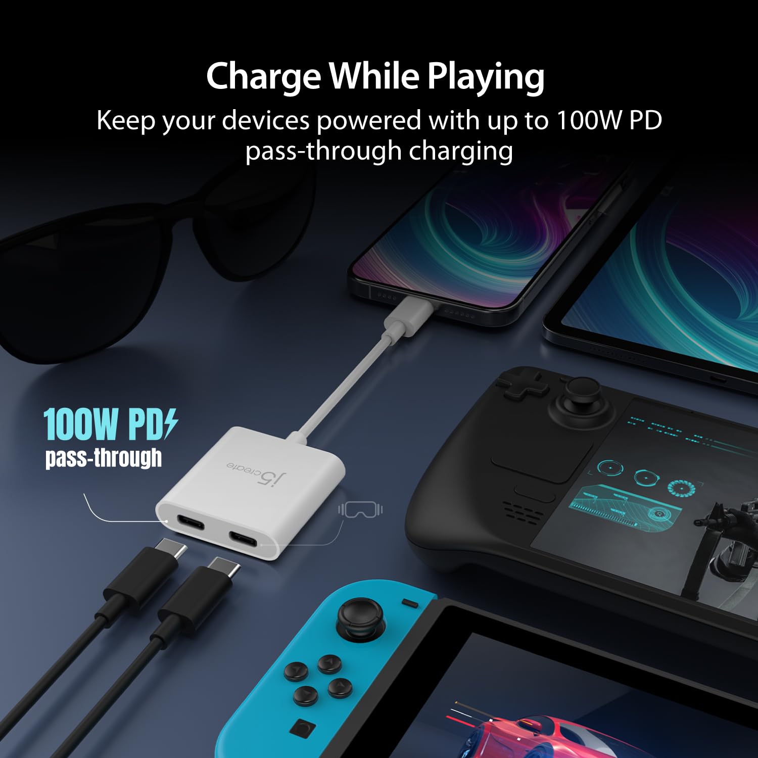 j5create Adapter USB C do ładowania wideo