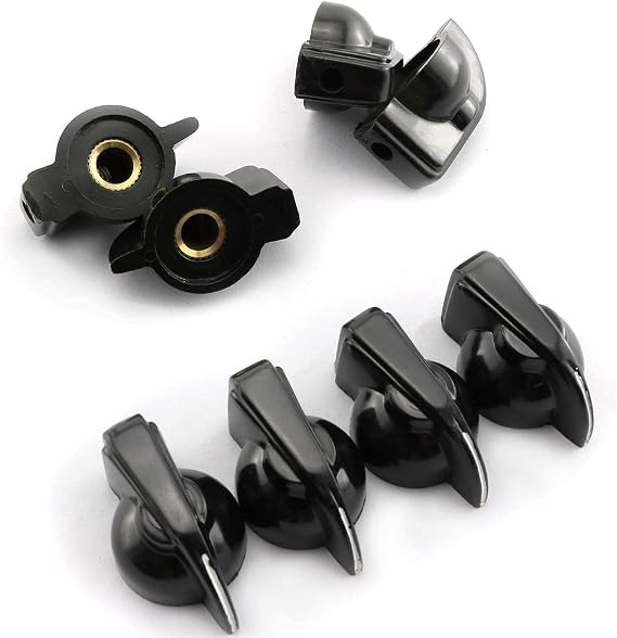 Chicken Head Knob 8PCS Black Vintage Guitar Amplifier Potentiometer Knob with Set Screw