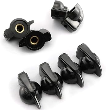 Chicken Head Knob 8PCS Black Vintage Guitar Amplifier Potentiometer Knob with Set Screw