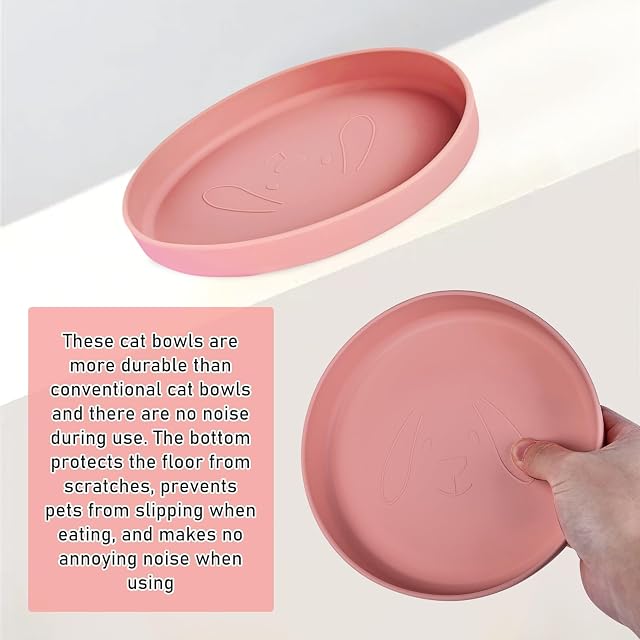 Foto 4 de 7 de PORFOYO 5 cuencos de comida para gatos, cuencos de silicona para gatos, cuencos para gatos