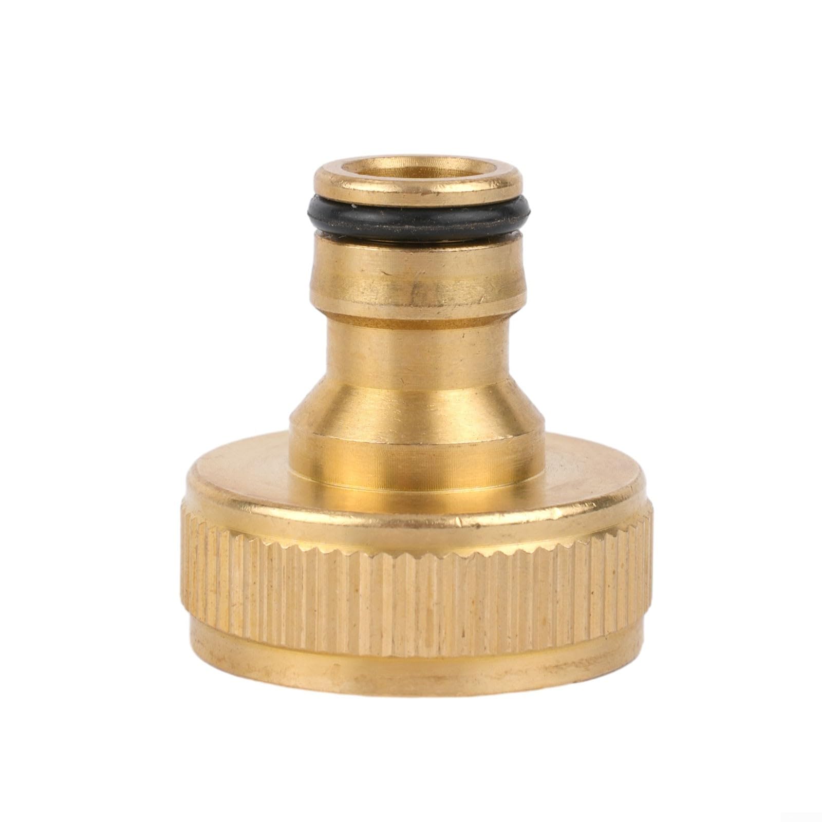 Brass Garden Hose Fitting G1 Inch - Threaded Tap Connector with Waterstop Feature - Metal Adapter for Outdoor Pipes 36x31mm