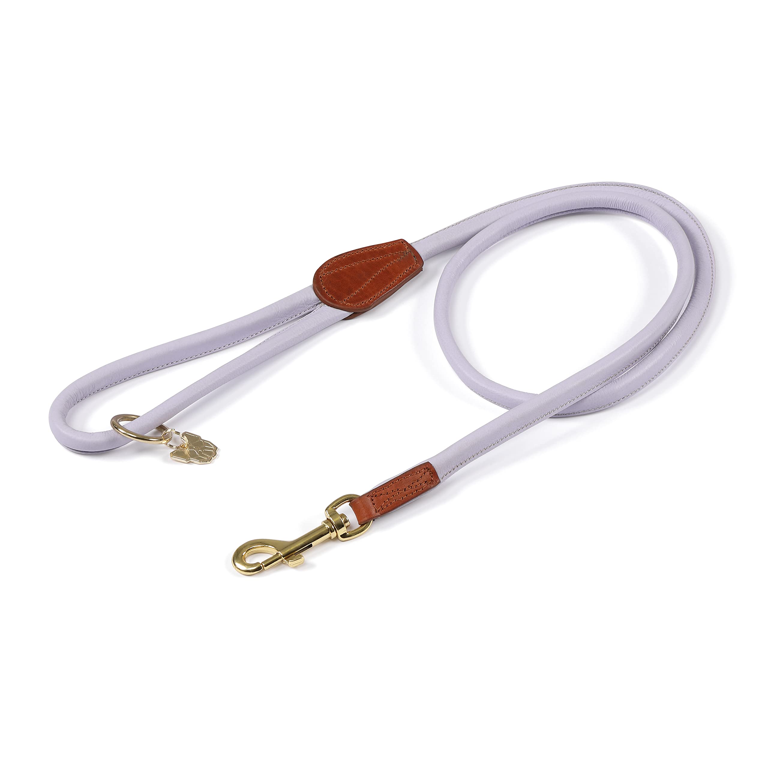 Digby & Fox Rolled Leather Dog Lead (Lilac)