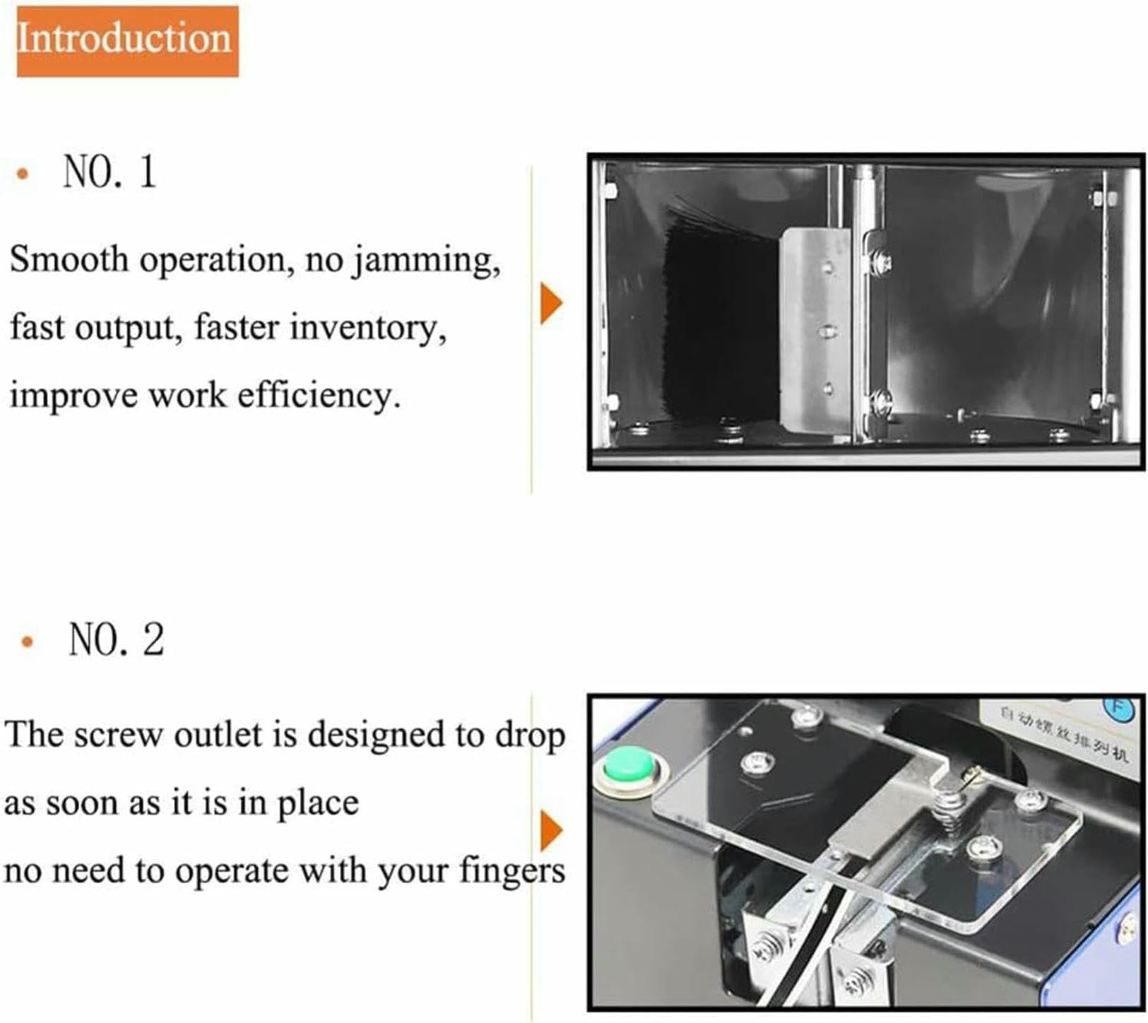 Máquina automática de conteo de tornillos para tornillos M1.0-M5.0, equipo industrial con pista ajustable y alimentador para línea de montaje