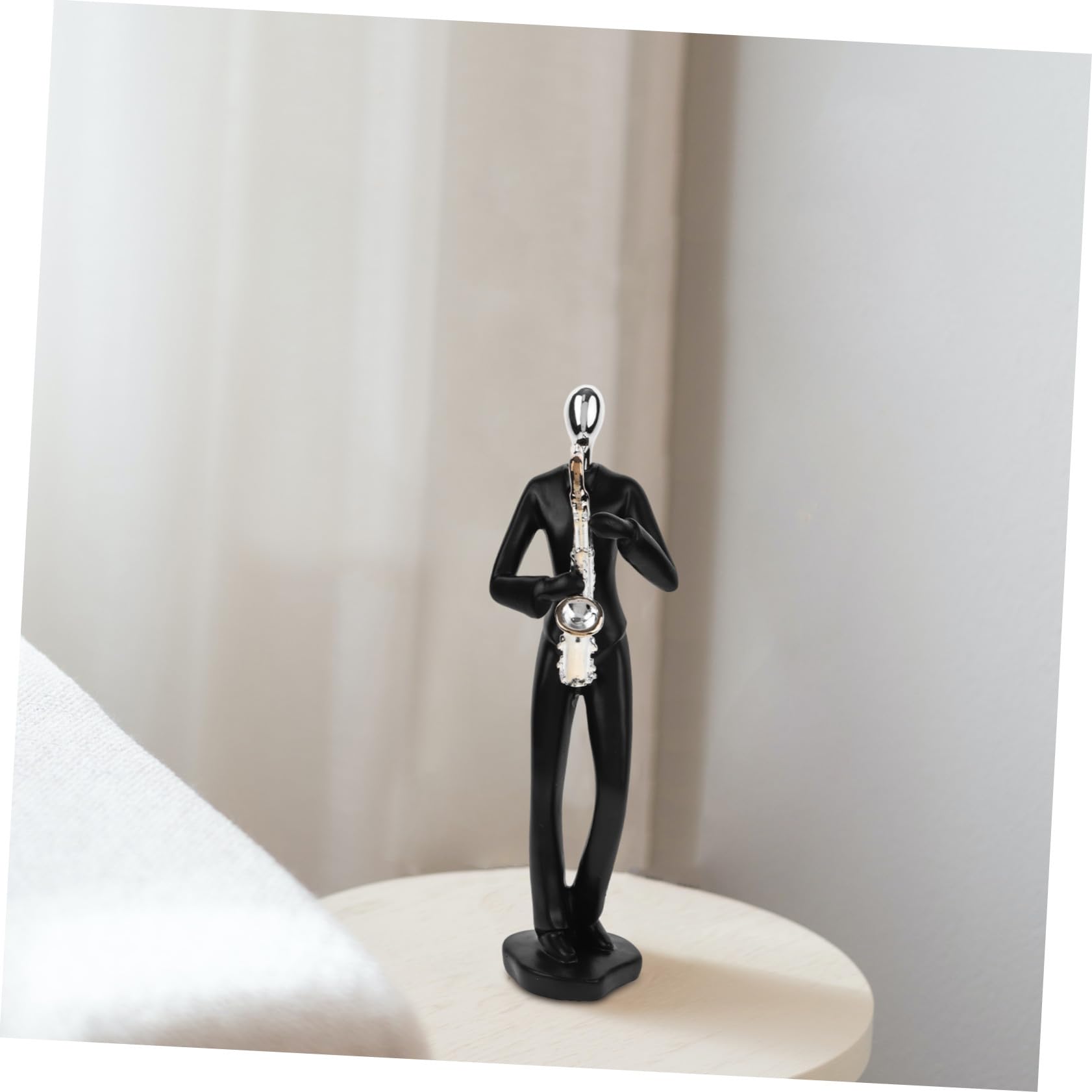 VICASKY Statua Musicista in Resina Astuccio Decorativo per Studio o Caffè Statuina Astratta di Musicista per Arredamento Contemporaneo