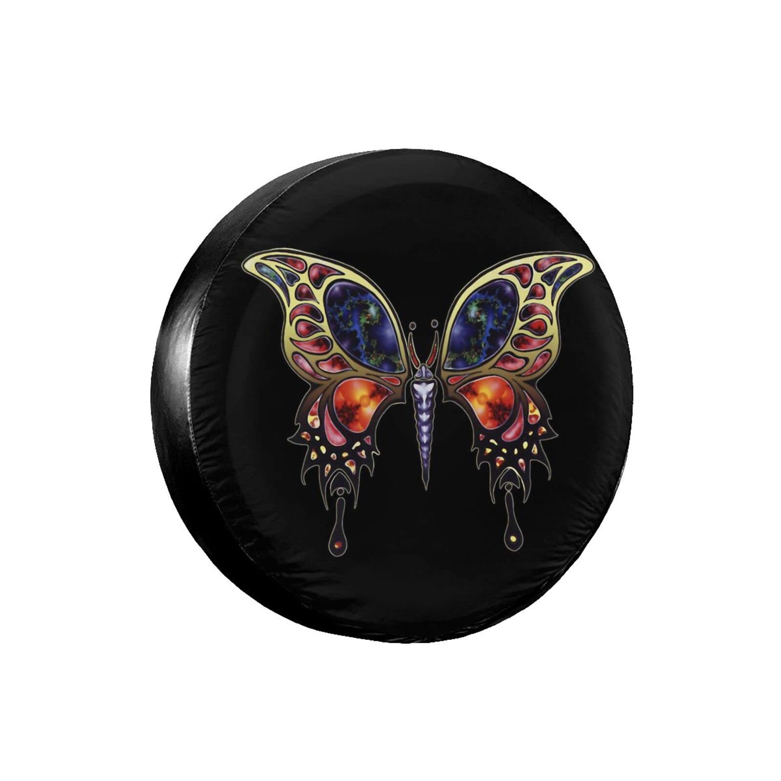 WYAOZHICI Butterfly Spare Tire Cover Universal Tire Wheel Covers Fit for Camper Truck SUV