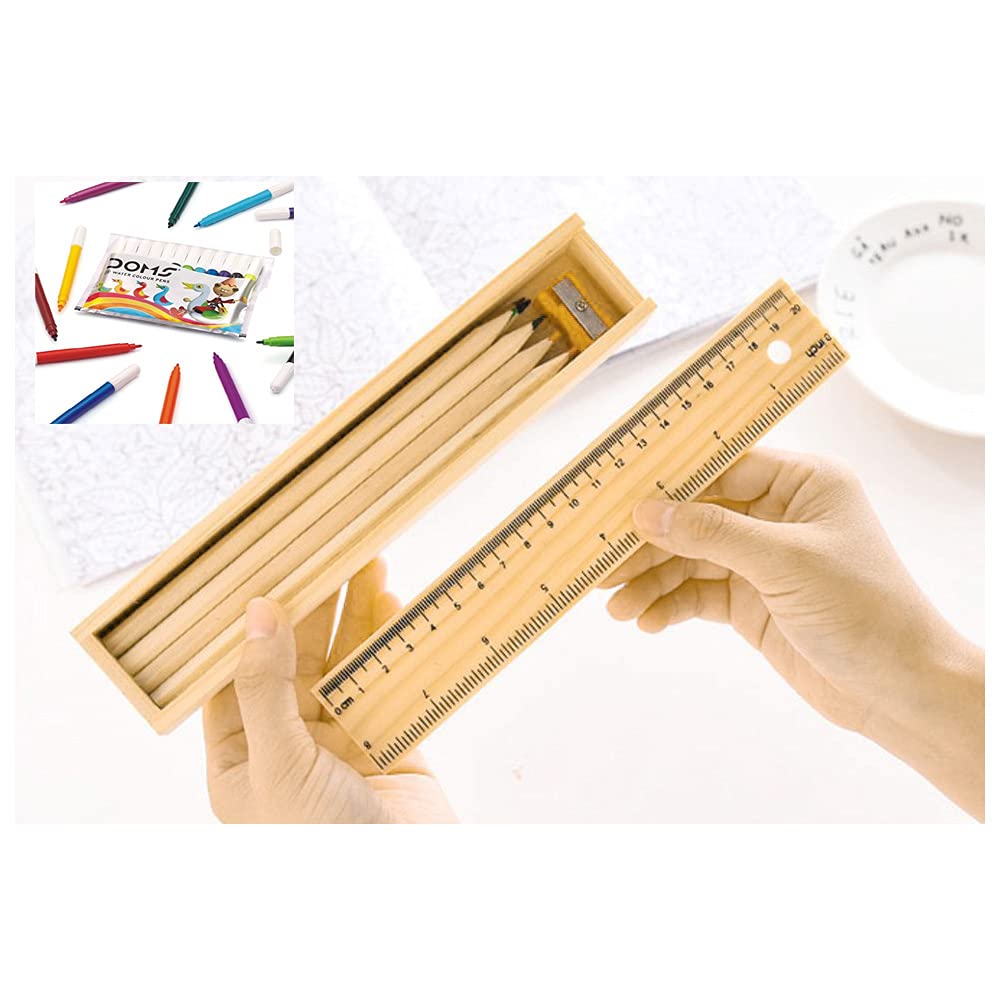 See full amazon price history chart for GEOMETRY Wooden Colour Pencil Box Containing 12 Different Pencil Colour, Wooden Scale, Sharpner with Free Sketch Pen Set GEOMETRY Wooden Colour Pencil Box Containing 12 Different Pencil Colour, Wooden Scale, Sharpner with Free Sketch Pen Set (B09B48L5C8) Amazon Price History, Amazon Price Tracker