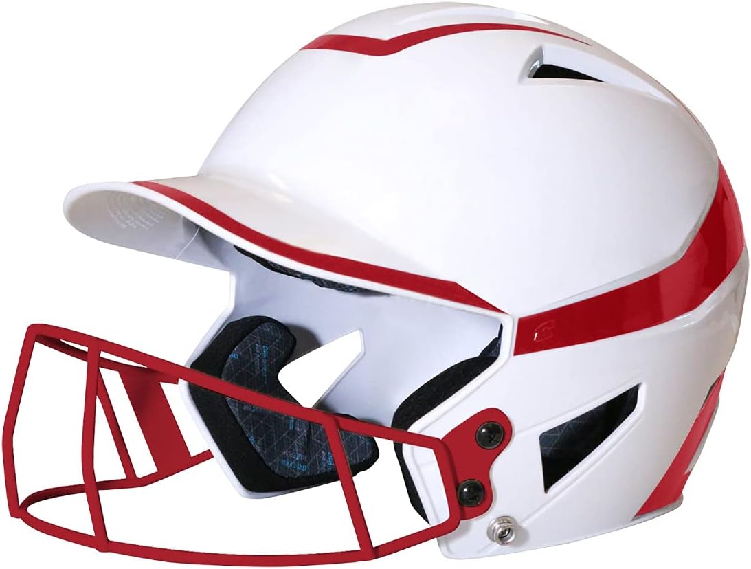 Champro Rise Pro Girls Softball Batting Helmet with Face Guard - Youth and Adult Sizes in Several Colors - Girls Softball Helmets - Bio Fresh/DRI-Gear Pad Liner