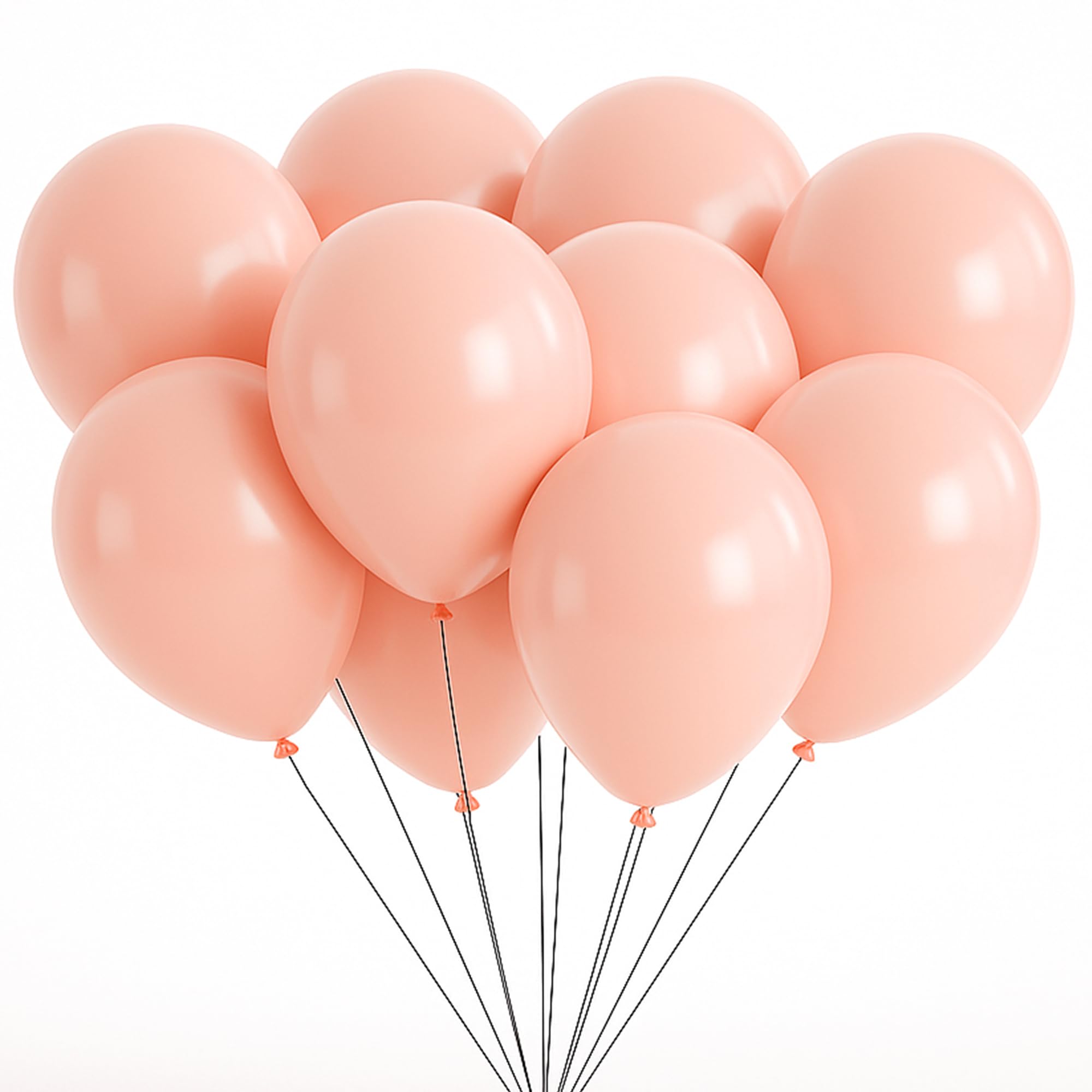 WedDecor 500pcs Pastel Orange Latex Balloon 10" Large Helium Grade Balloons Macaron Pastel Birthday Balloons for Kids Party Anniversary, Wedding Decoration Event Supplies Accessories โ image 1
