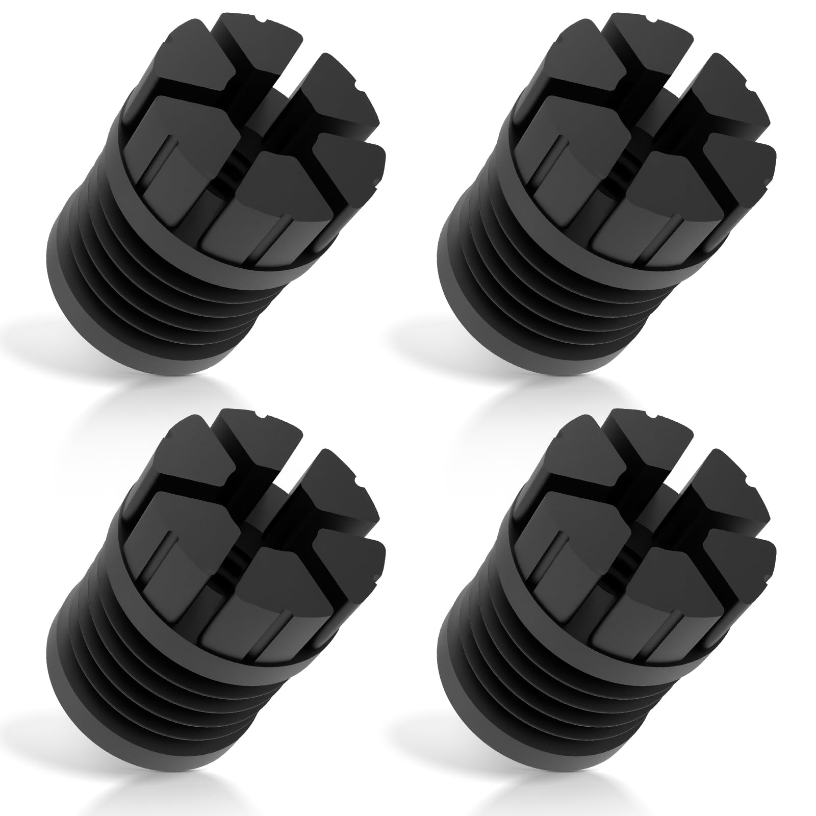 4PCS Upgraded Anti-Vibration Feet for Bambu Lab X1/X1C/P1P/P1S - High-Temp Silicone Shock Absorber, Reduce 92% Vibration & Prevent Sagging