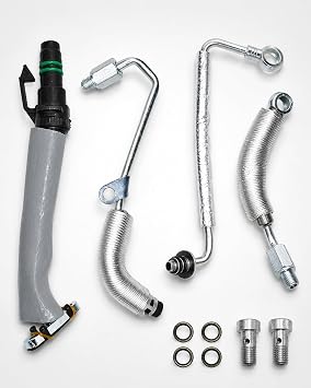 55587854/55592600 Turbo Oil Line Kit, Compatible with Cruze Sonic Trax 1.4L | Replaces 55568031/55567067; 4 pcs oil return drain and feed line kit for Cruze, Sonic, Trax and Encore 1.4L