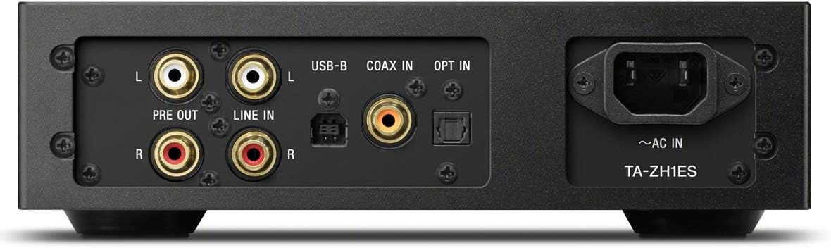 Tył view of Sony TA-ZH1ES amplifier pokazujący porty wejściowe i wyjściowe