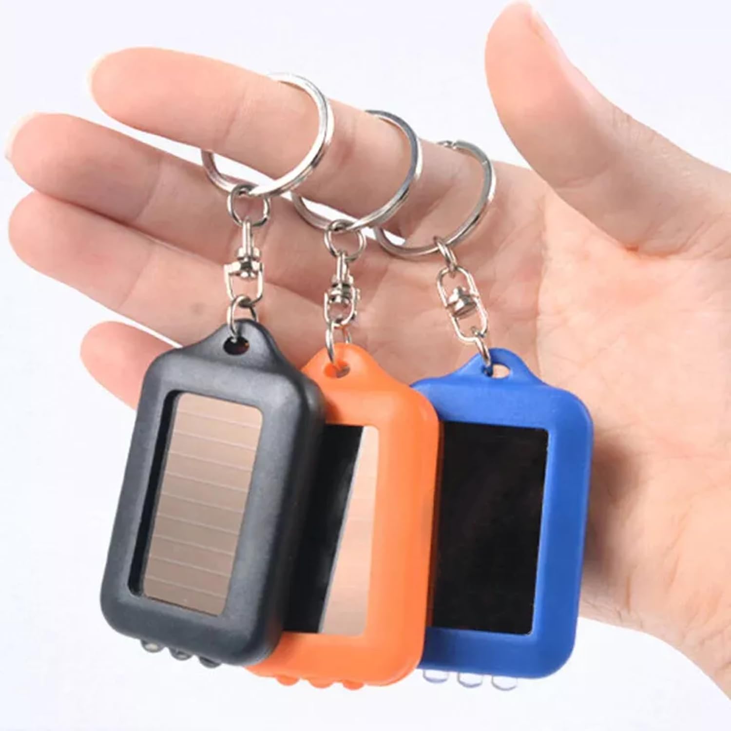 MODOAO Portachiavi Torcia LED In Alluminio – Mini Lampada Di Emergenza – 3,8 Cm – Per Campeggio E Esterno (Argento)