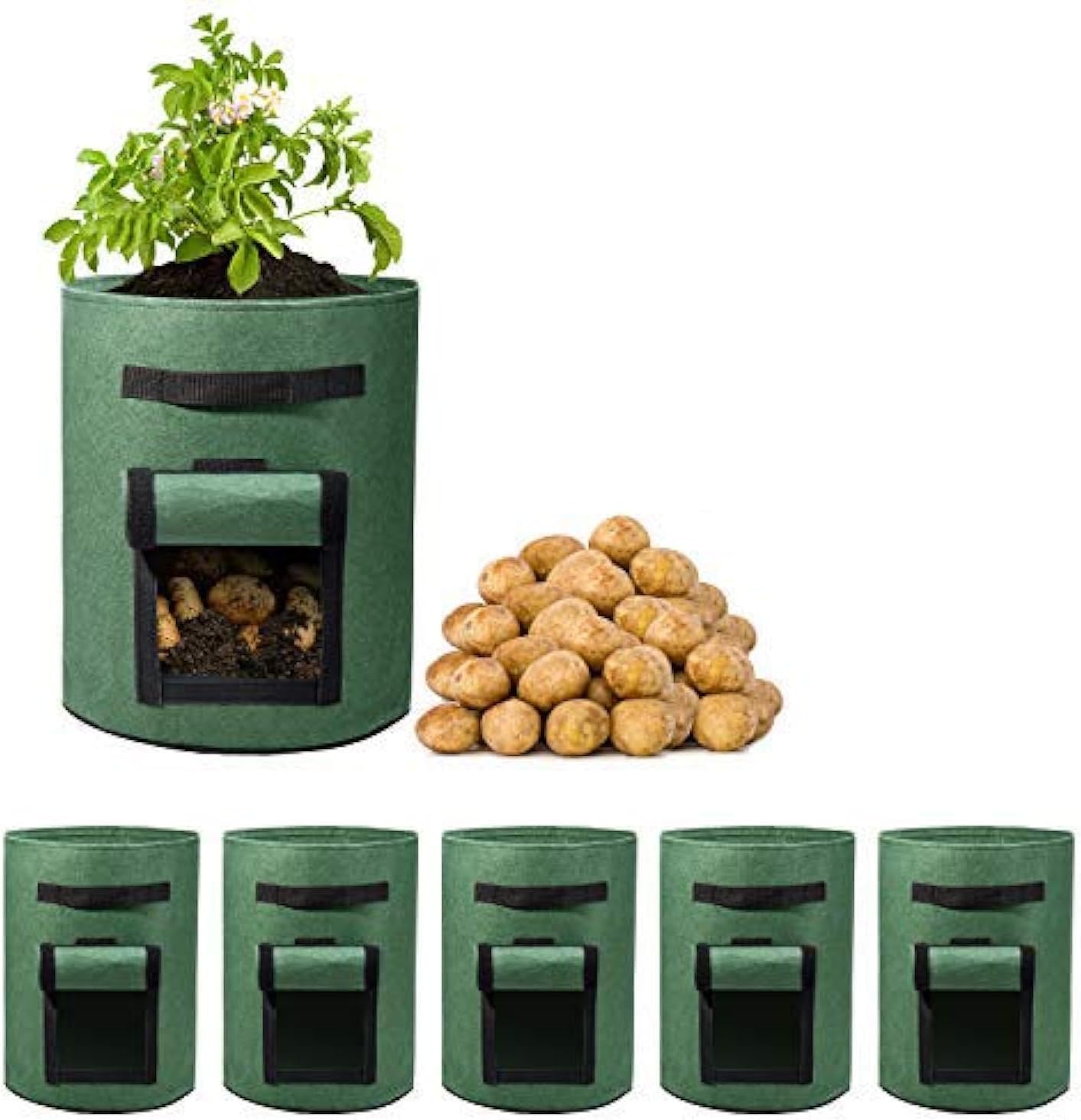 12 Pcs 7 Gallon Potato Grow Bag Garden Planting Bag