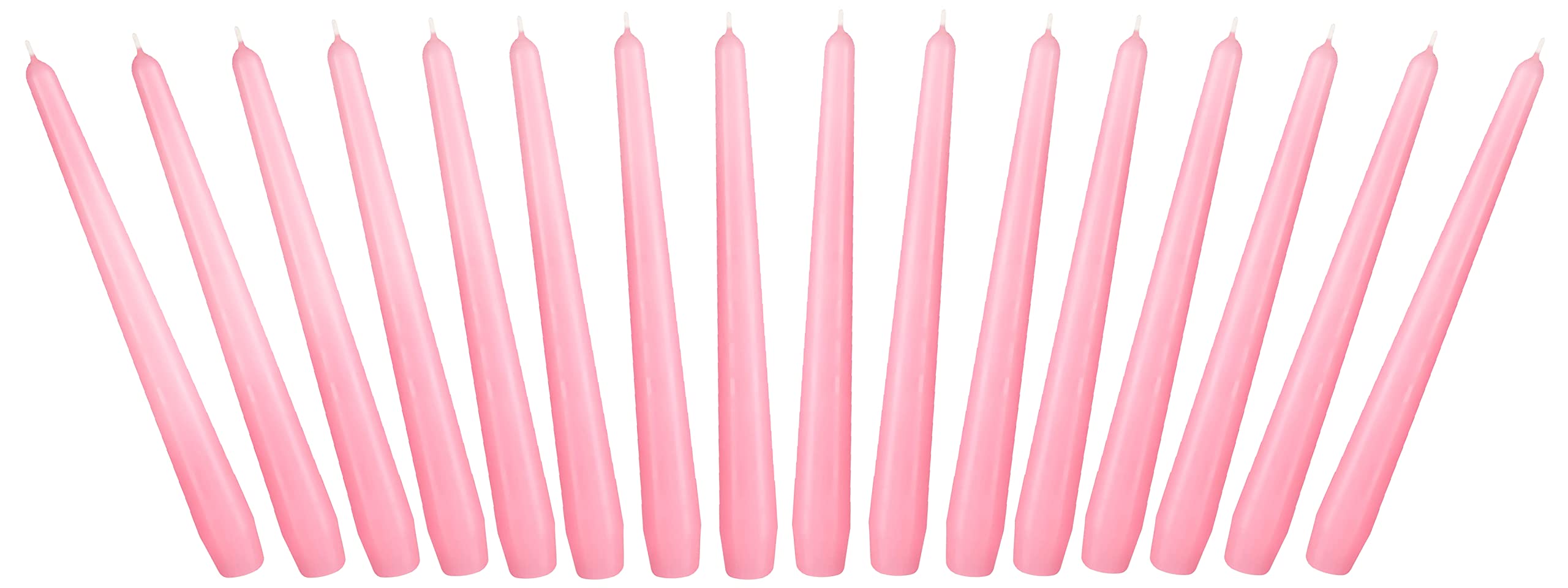 BRUBAKER Świece Stożkowe 24 cm do Świec i Świeczników - 16 sztuki - Długie, Niekapiące Świece Dekoracyjne o Długim Czasie Palenia - Zestaw Świec Świecznikowych Różowy