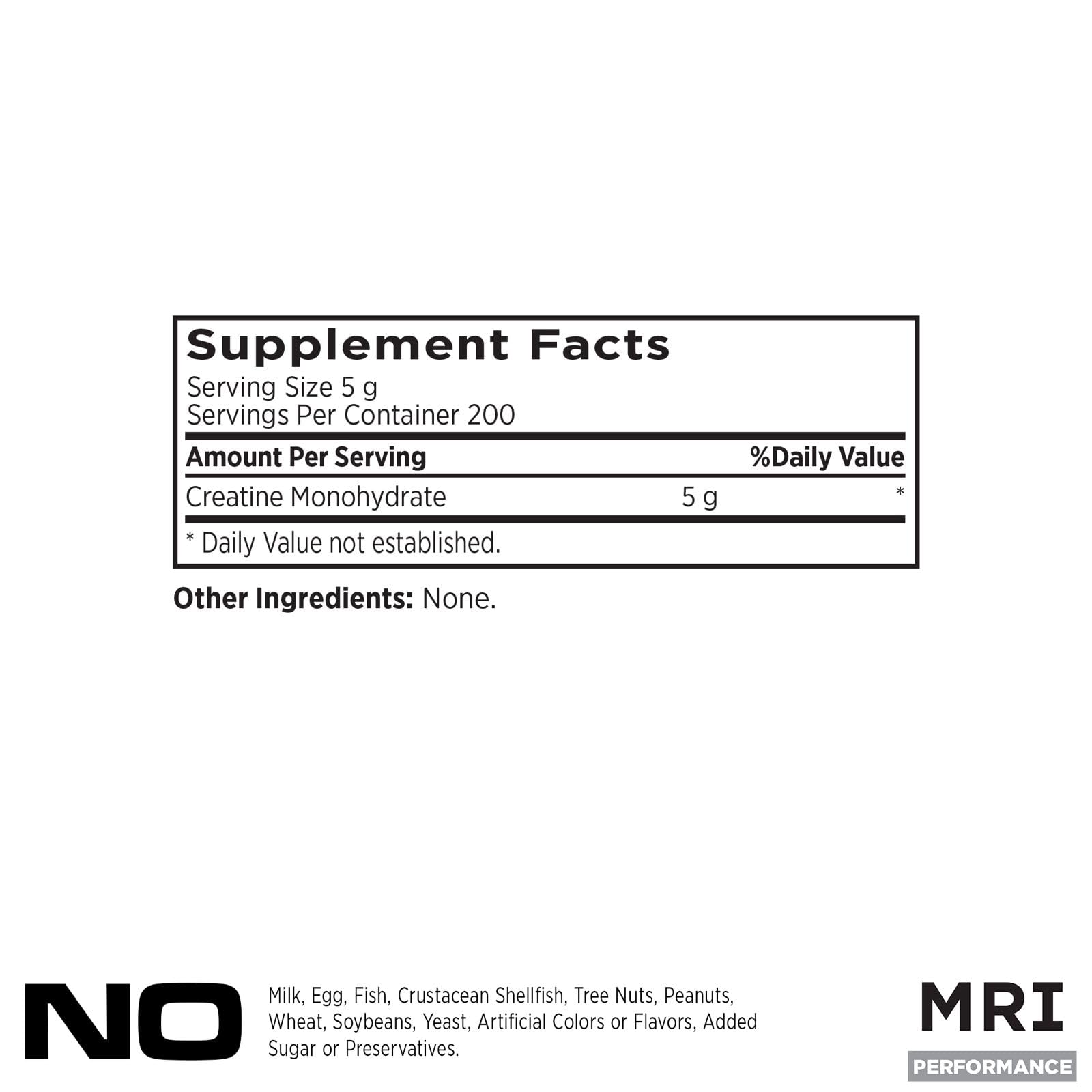 MRI Creatine Monohydrate Powder 5g, Muscle & Strength (1000g, Unflavored) — Amazon image 2