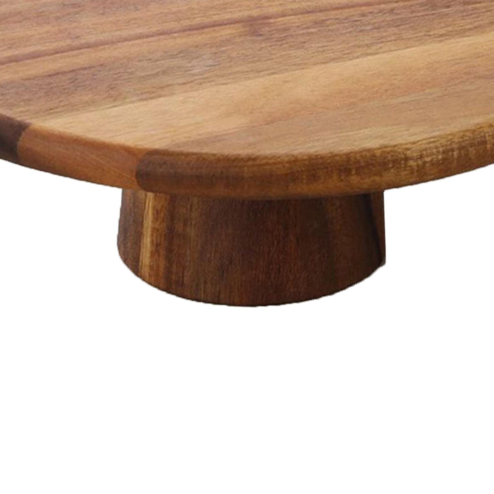 MagiDeal Expositor de tartas de madera, bandeja de aperitivos redonda, multifuncional, bandeja de servicio, soporte para magdalenas para regalos de cocina, mesa de 30 cm